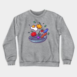 Cooking On Frying Pan Crewneck Sweatshirt